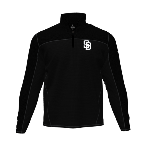 [CUS-DFW-QTRZ-PER-LSL-BLK-AS-LOGO2] Quarter Zip Pullover (Adult S, Black, Logo 2)
