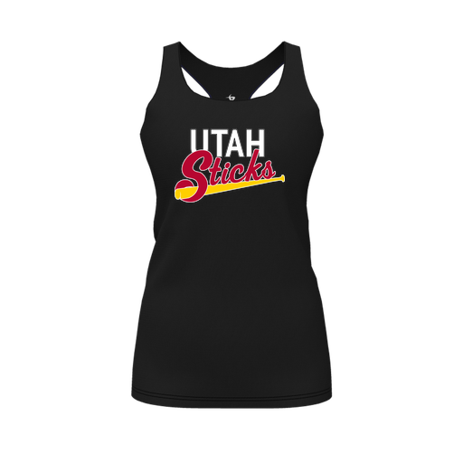 [FT0TRBBK-FYS-LOGO1] Decker Racerback Tank Top (Female Youth S, Black, Logo 1)