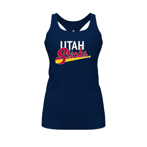[FT0TRBNV-FYS-LOGO1] Decker Racerback Tank Top (Female Youth S, Navy, Logo 1)