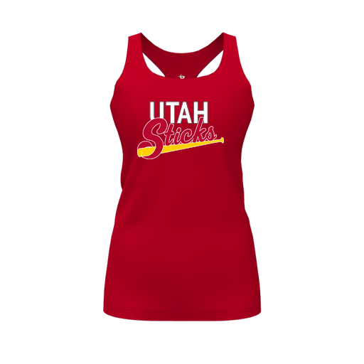 [FT0TRBRD-FYS-LOGO1] Decker Racerback Tank Top (Female Youth S, Red, Logo 1)