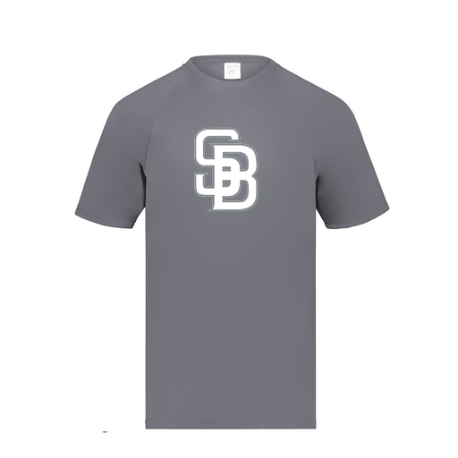 [2791.059.S-LOGO2] Youth Smooth Sport T-Shirt (Youth S, Gray, Logo 2)