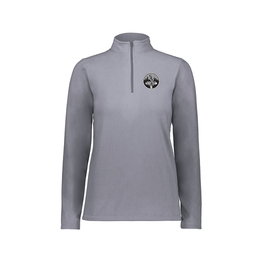 [6864.059.XS-LOGO3] Ladies MicroFleece 1/4 Zip Pullover (Female Adult XS, Gray, Logo 3)