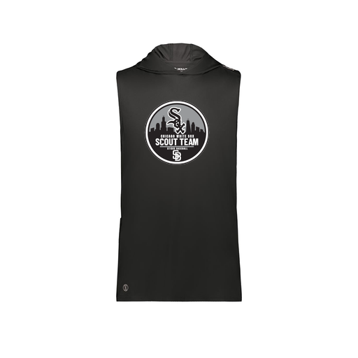 [222590.080.XS-LOGO3] Men's CoolDry Sleeveless Hoodie (Adult XS, Black, Logo 3)