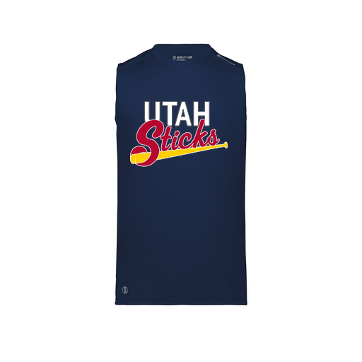 [222593.065.S-LOGO1] Men's CoolDry TankTop (Adult S, Navy, Logo 1)