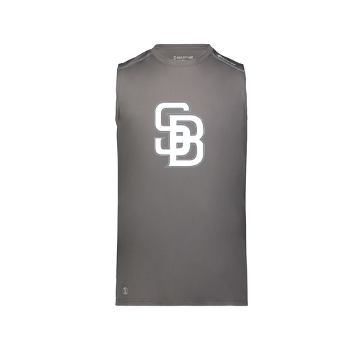 [222593.98D.S-LOGO2] Men's CoolDry TankTop (Adult S, Gray, Logo 2)