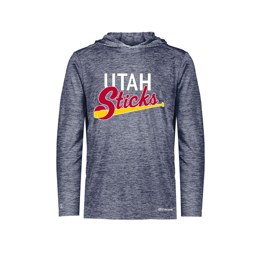 [FOLHCGNV-AS-LOGO1] Decker Men's Charge Hoodie (Adult S, Navy, Logo 1)