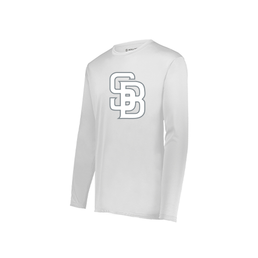 [222822.005.XS-LOGO2] Men's LS Smooth Sport Shirt (Adult XS, White, Logo 2)