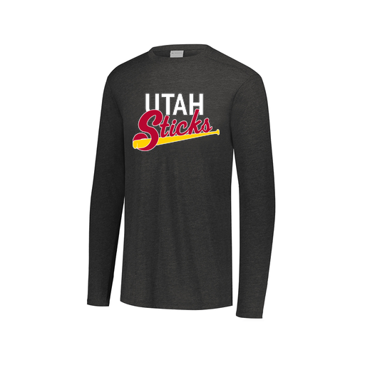 [FTLCUBBK-AXS-LOGO1] Decker Men's Tri-Blend T-Shirt - Long Sleeve (Adult XS, Black, Logo 1)