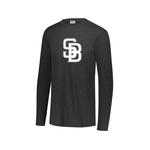 [FTLCUBBK-AXS-LOGO2] Decker Men's Tri-Blend T-Shirt - Long Sleeve (Adult XS, Black, Logo 2)
