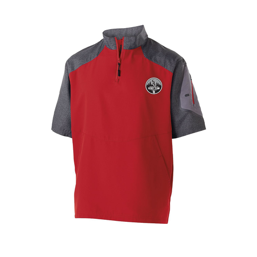 [229545.H01.XS-LOGO3] Men's Raider SS Pullover (Adult XS, Red, Logo 3)