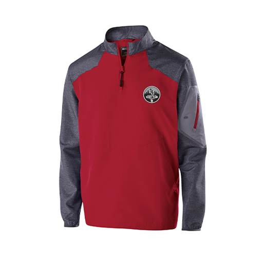 [229155.H01.XS-LOGO3] Men's Raider LS Pullover (Adult XS, Red, Logo 3)