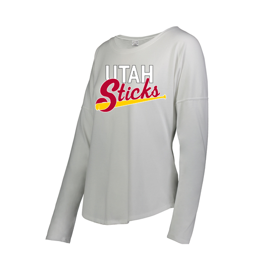 [FTLCUBWH-FAS-LOGO1] Decker Women's Tri-Blend T-Shirt - Long Sleeve (Female Adult S, White, Logo 1)